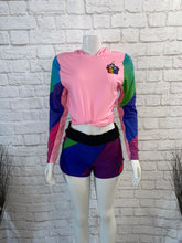 Cargar imagen en el visor de la galería, Pink Rainbow Labby Women's UPF 50 Hoodie Shirt